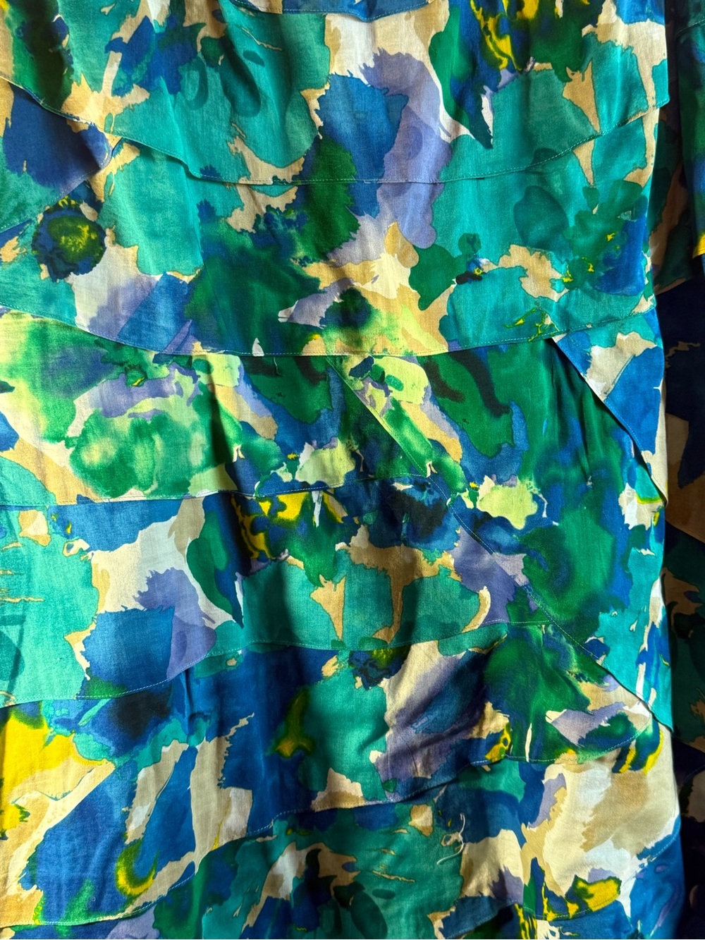 Calvin Klein Multicolor Watercolor Print Sleeveless Midi Dress Size 20W - Picture 3 of 7